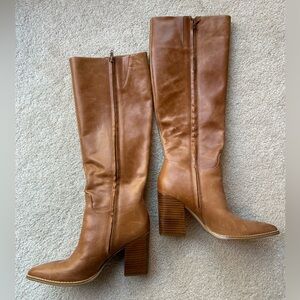 Nine West Tan Heeled Boots